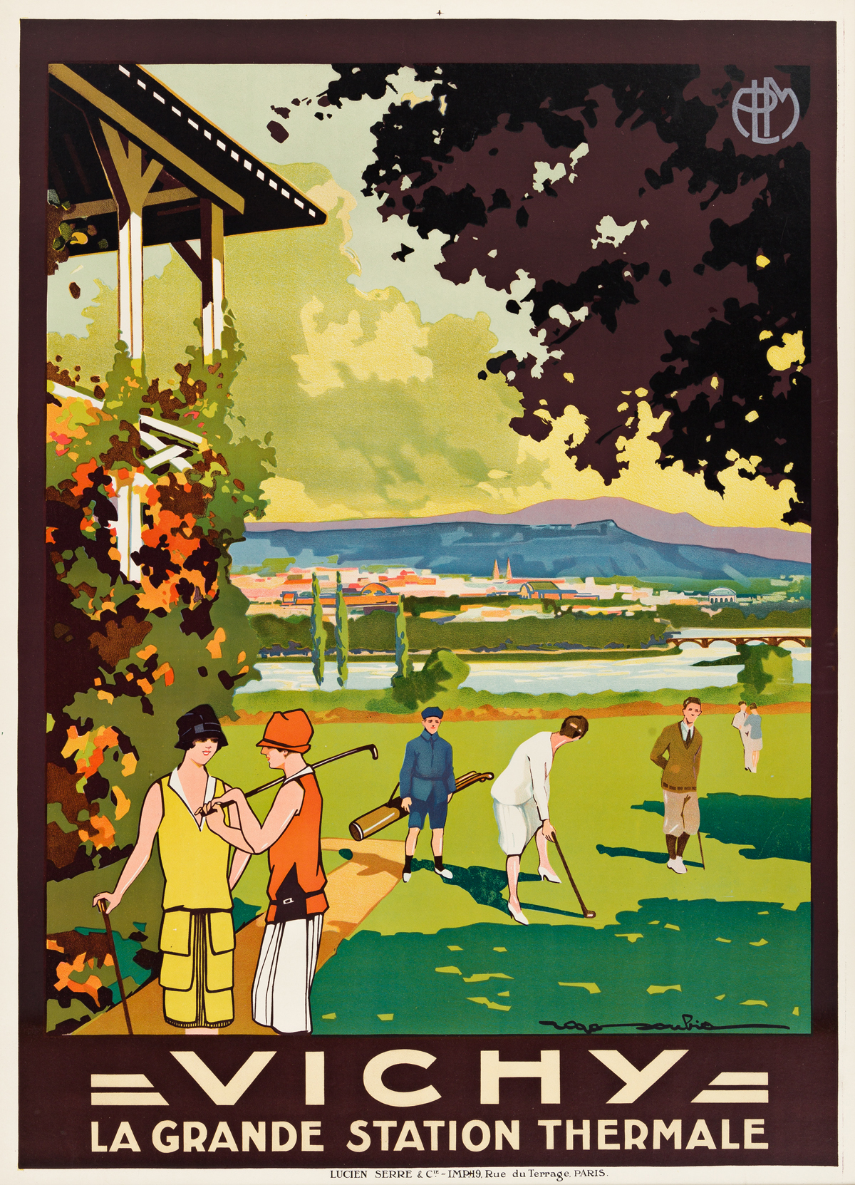 ROGER SOUBIE (1898-1984) Vichy. [GOLF / POSTERS / FRANCE]